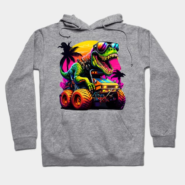 T-Rex Truck, Monster Truck - 5 Hoodie by Megadorim